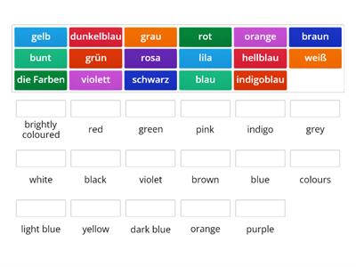 S1 German: Test 12- colours