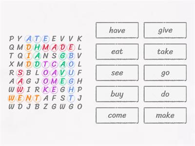 Past Simple - irregular verbs 4th grade