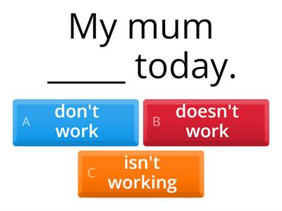 Present Simple vs Present Continuous