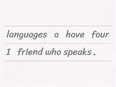Defining relative clauses
