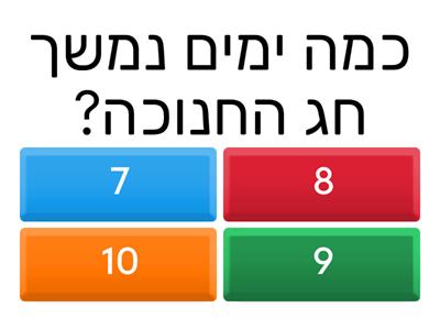 חידון חג חנוכה- כיתה ג