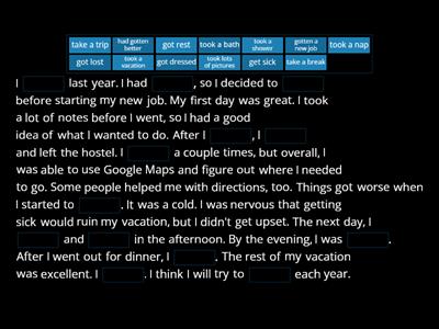 Collocations with "get" and "take"
