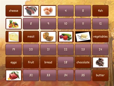 memory game food introduction
