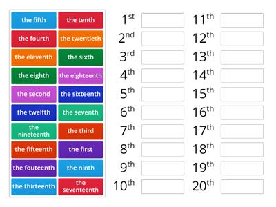 Ordinal numbers