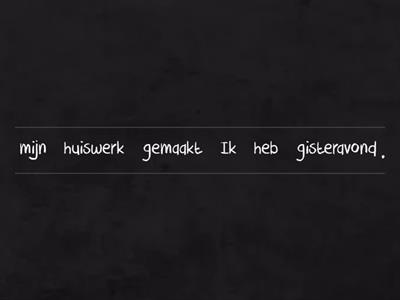 Oefenen met zinsbouw perfectum en imperfectum