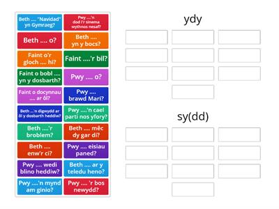 Arholiad Sylfaen - Cwestiynau sy / ydy