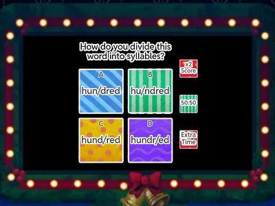 Spelling List week of 11/17 Syllable Division