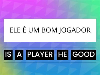 Clube inglês - Unjumble - Verb to be