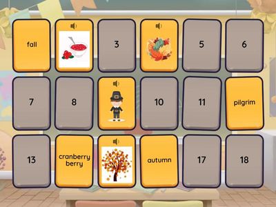 Thanksgiving Voc Match