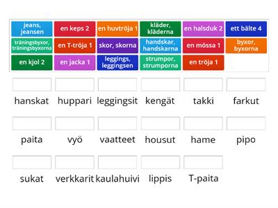 Trampolin 1-2 kpl 7 Temaord KLÄDER