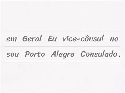 Colocar as informações pessoais dos diplomatas na ordem correta: