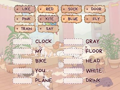 MATCH THEY RHYMING WORDS - PG 8 WB