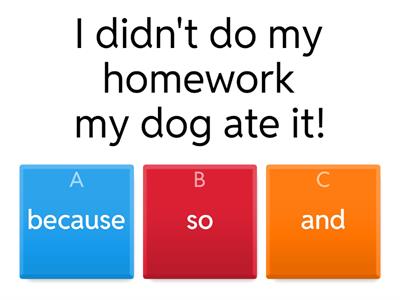 Conjunctions quiz