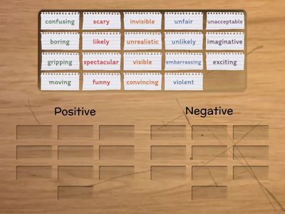 Sol. Pre-Interm. Unit 3 - adjectives (positive/negative)