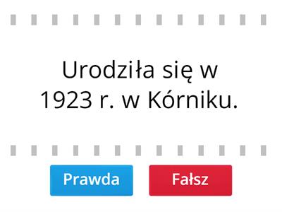 Wisława Szymborska - prawda/fałsz