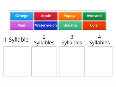 Syllables Game - Lesson 3