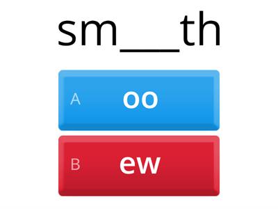 2 sounds of /oo/ - oo or ew (1 syllable)