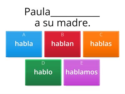 AR/ER/IR Verb Conjugation Quiz