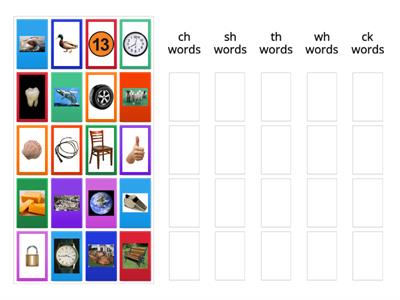 Consonant Digraph Sort