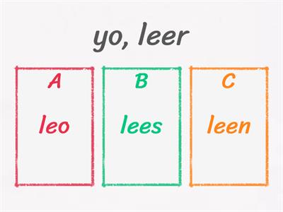 Presente de indicativo. regulares