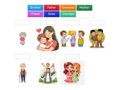 Match the Family Members / Emparejar a los miembros de la familia