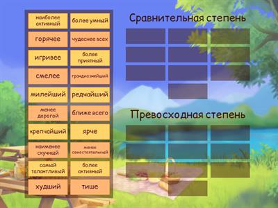 Степени сравнения имен прилагательных