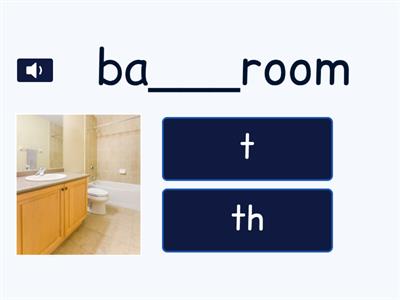 Word Sort - t, th Quiz