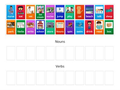 Nouns and Verbs Sort