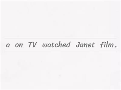 Past Simple  +/-/?  word order