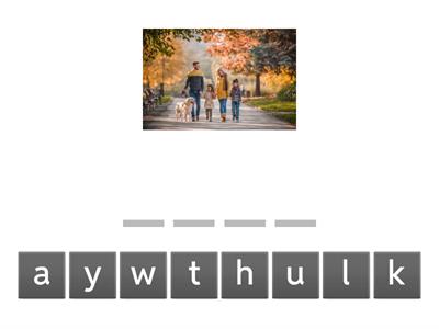 Action verbs (spell the word)