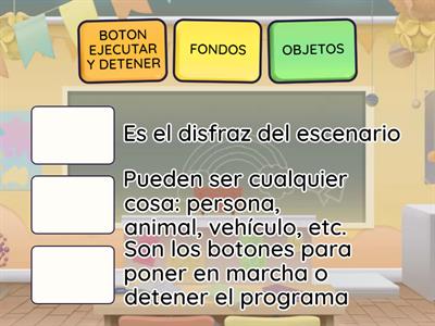 RELACIONA LA PALABRA DE SCRATCH CON SU SIGNIFICADOS