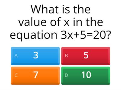 Quiz On Algebra By Adya Bansal