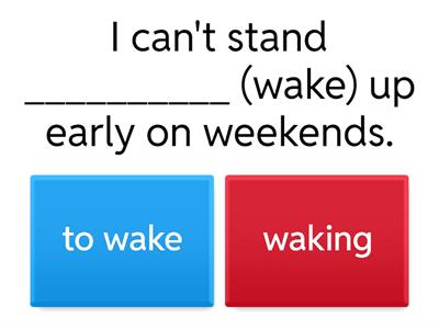 Verb patterns (Red W12)