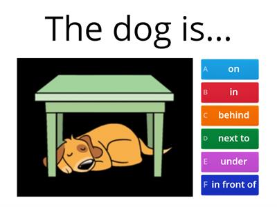 Prepositions of place