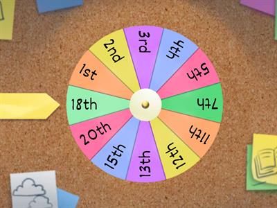 Spin the wheel and raise your hand. 