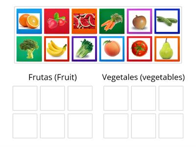 Clasifica Frutas y Vegetales