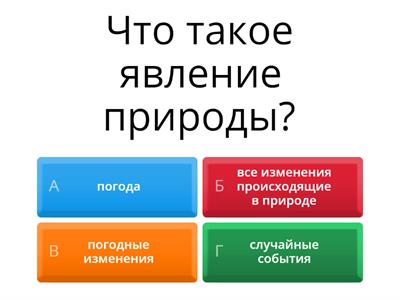 Явления природы 2 класс