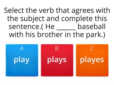 Pronoun-Verb Agreement