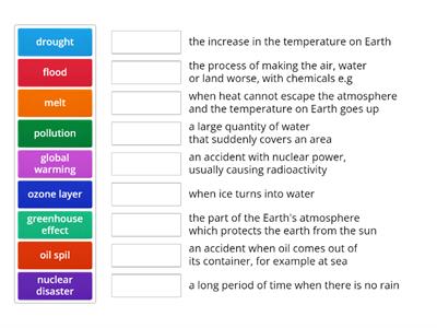 Gateway B1 Unit 6 Vocabulary: the environment