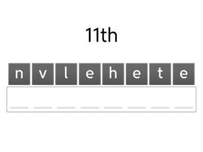 Ordinal numbers 11-20