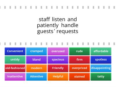 прикметники готелі