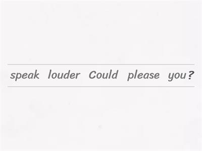 Classroom Language Unjumble