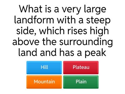 Geographical features