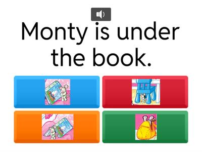 on, in, under, next to