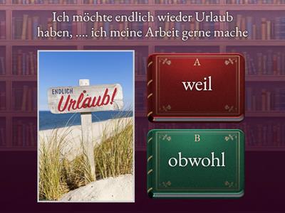 Übung "weil" oder Obwohl"