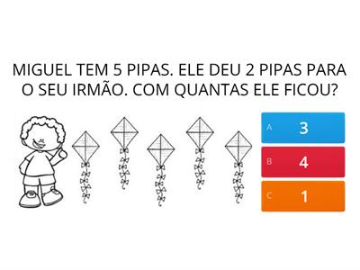 Noção de soma e subtração