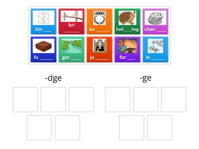 -dge vs. -ge