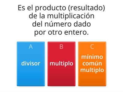 Multiplos ,Factor , divisor, numeros primos y compuestos