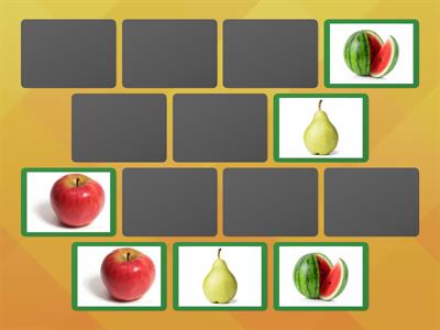 Fruits memory game