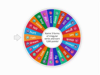 25 irregular verbs (with points)